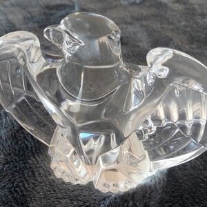 Steuben Glass Crystal Eagle Figurine Designed By Lloyd Atkins.